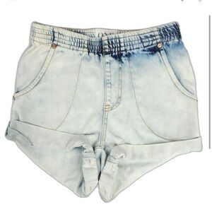 ONE TEASPOON Hunters Mid Length Relaxed Short Blue Jean Denim Boho Festival 24